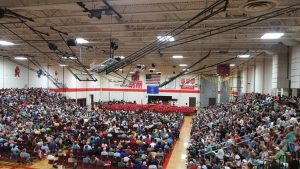 A packed Lincoln High School field house for graduation ceremonies. (City Times Photo)