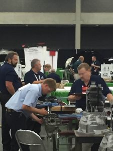 Mid-State Technical College student Jordan Esselman competes in the Automotive Service Technology category at the National Leadership & Skills Conference in June. Esselman finished tenth in the national competition. (Contributed Photo)
