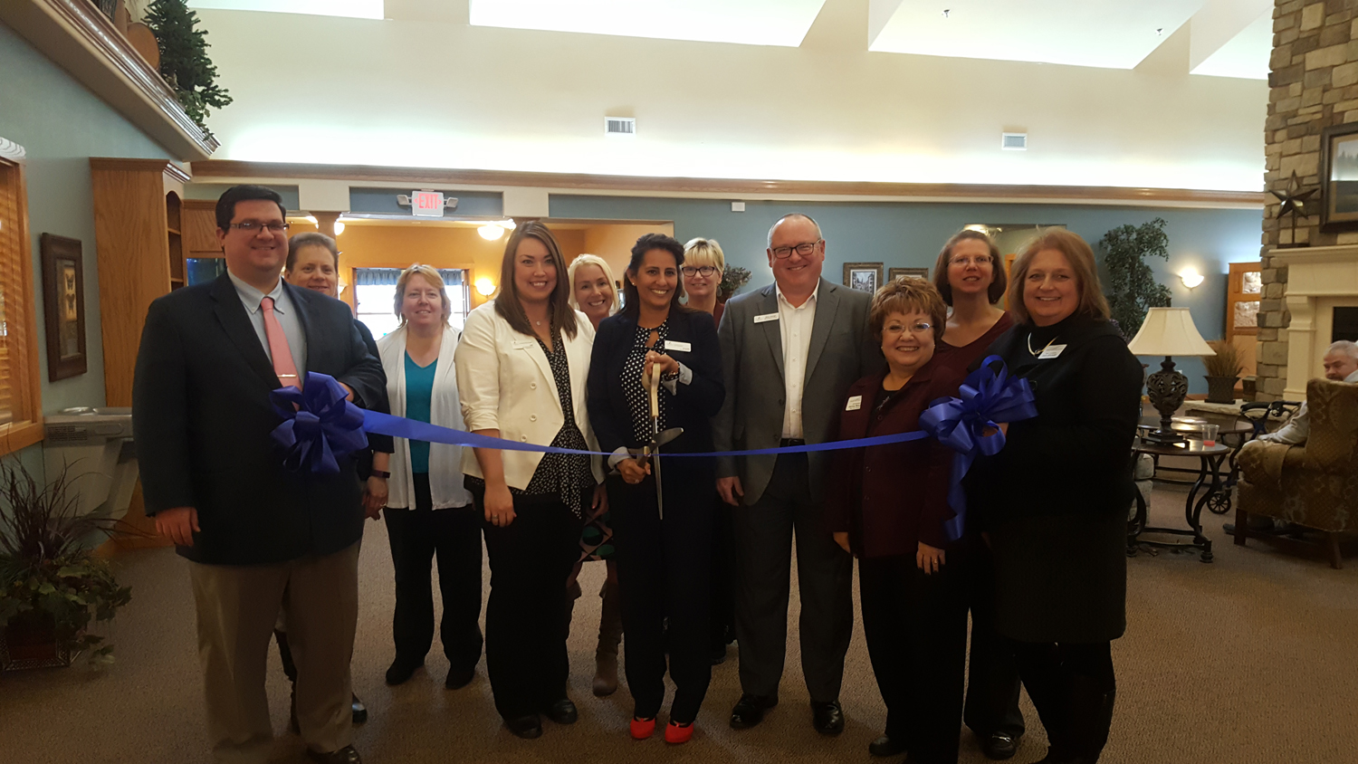 Waterford employees cut the ceremonial ribbon during their open house on Tuesday. (City Times Photo)