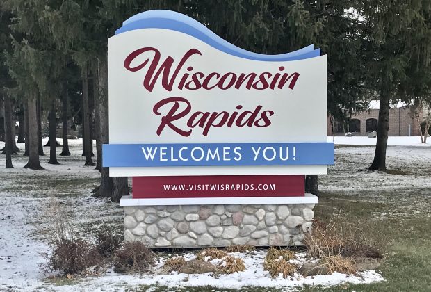 Rapids welcome sign