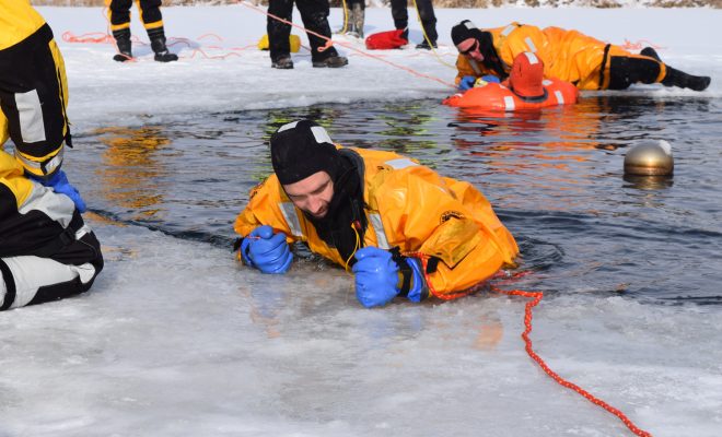 Pittsville Fire Ice Water Rescue